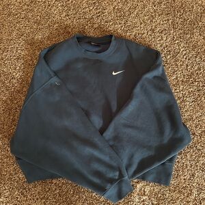 Nike Crewneck Sweatshirt in Deep Teal with White Swoosh